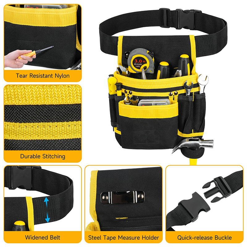 Detachable & Adjustable Tool Pouch belt for Electrician, Carpenter, Construction - Image 6