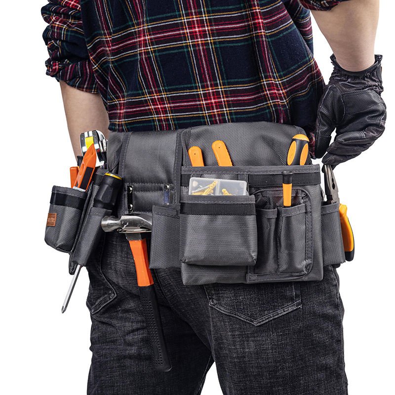 Heavy Duty Construction Tool Belt With Adjustable Pouches - Image 5